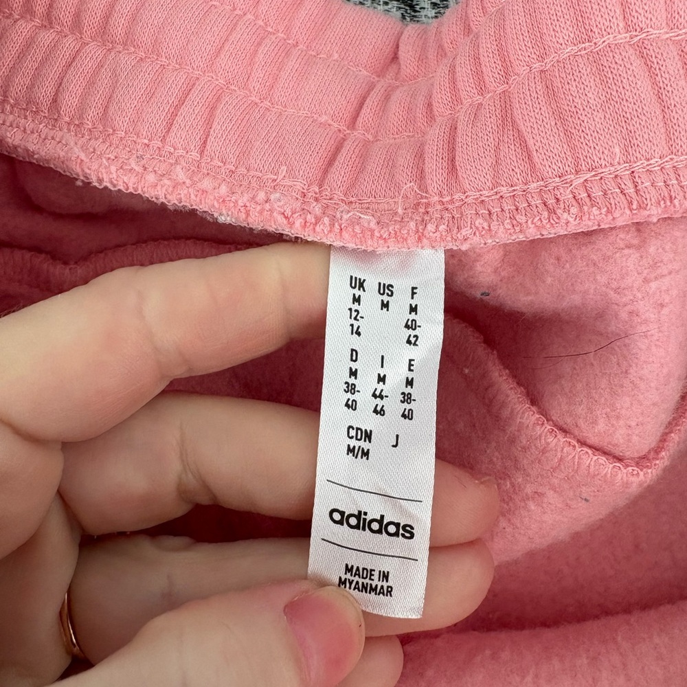 Adidas Pink Girls Sweatpants Size Medium - Picture 2 of 4